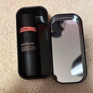 NudeStix Sweet Cheeks Cheek Color with Mirror Tin Packaging & Brush Bloom